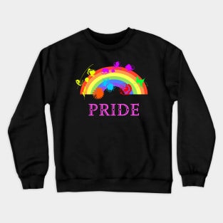 Flower Rainbow Gay Pride Message Crewneck Sweatshirt